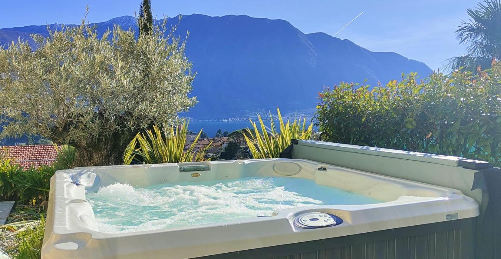 Magic Garden With Jacuzzi-Pool And Luxury Lake Como View Lenno Luaran gambar